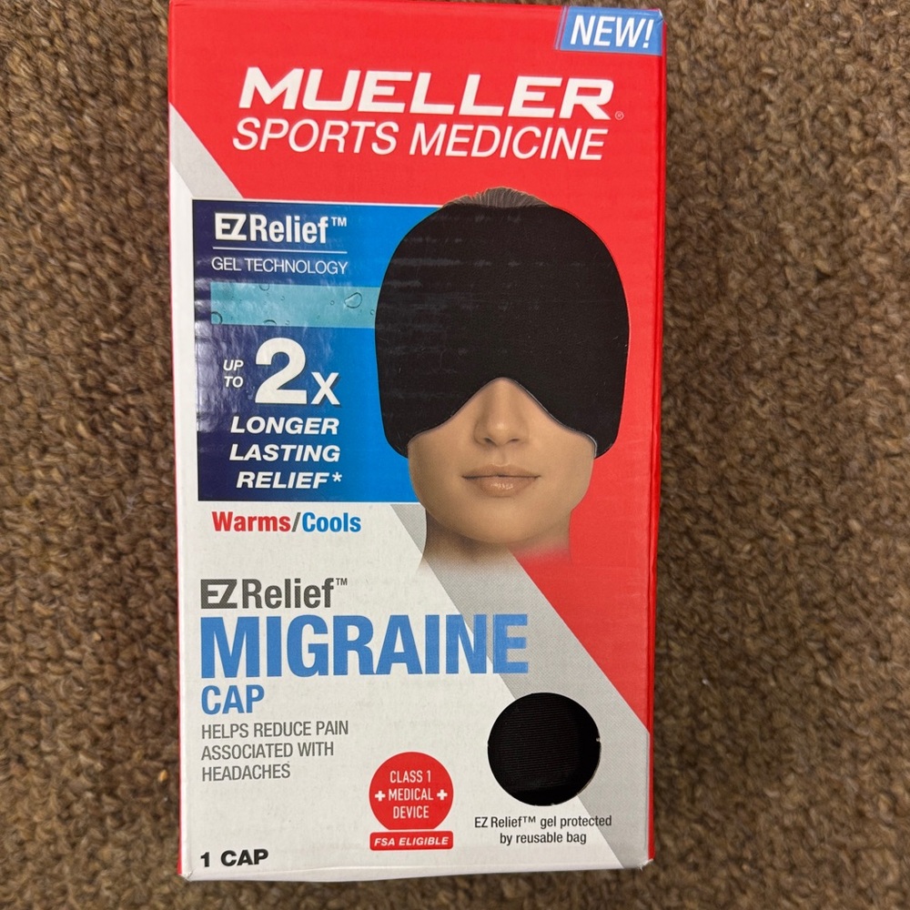 Mueller EZ Relief Migraine Cap Gel Therapy New in Box